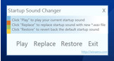 Startup Sound Changer : changer le son de sa page d’accueil