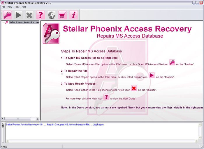 Stellar Phoenix Access Recovery screen 2