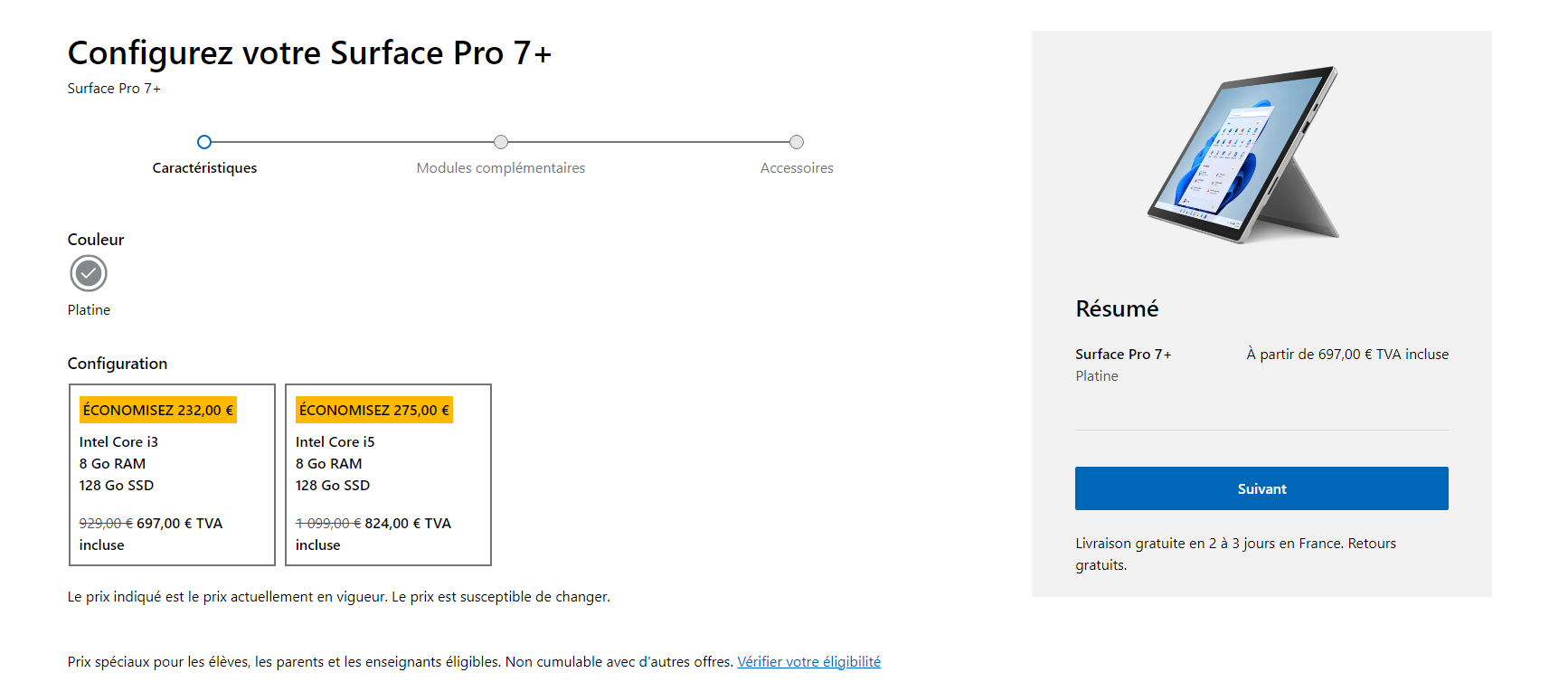 Surface 7 pro plus configuration