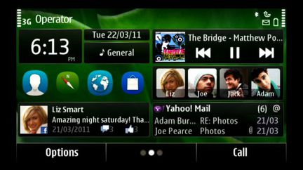 Symbian Anna accueil