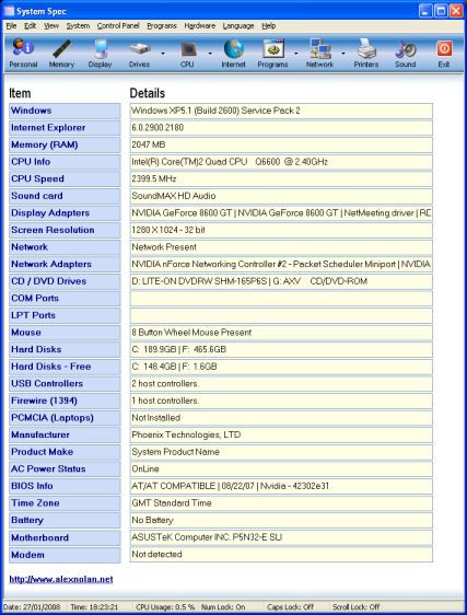 System Spec