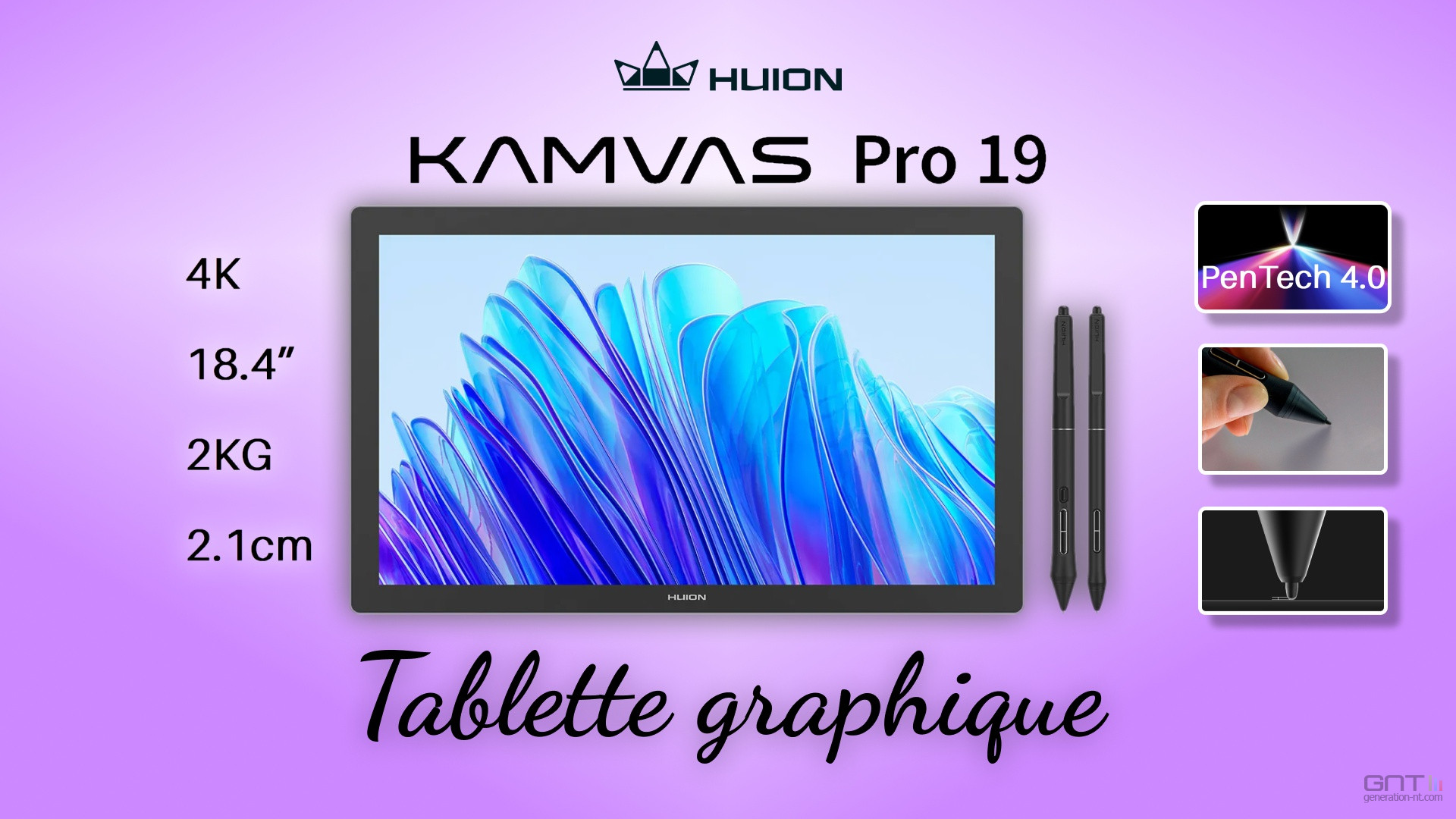 Huion présente la Kamvas Pro 19 : une tablette graphique 4K qui redéfinit la création numérique