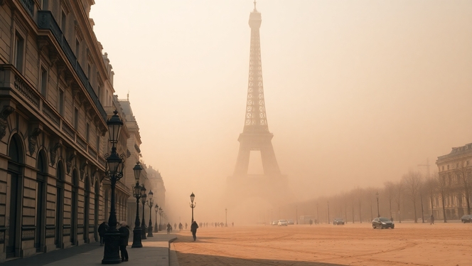 tempete sable sahara paris illustration ia