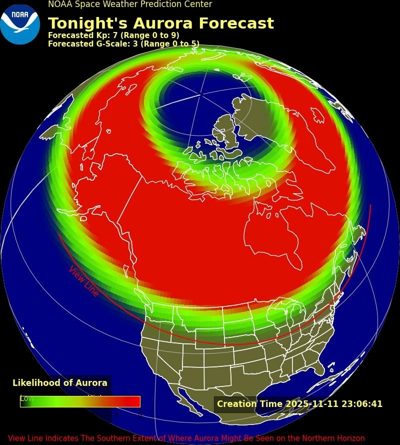 tempete soleil classe X aurore boreale novembre 2025