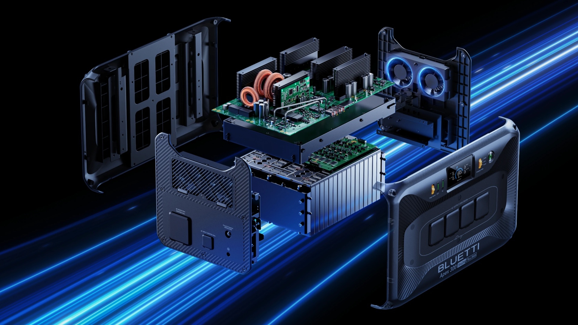 Test Bluetti Apex 300 - Composants internes