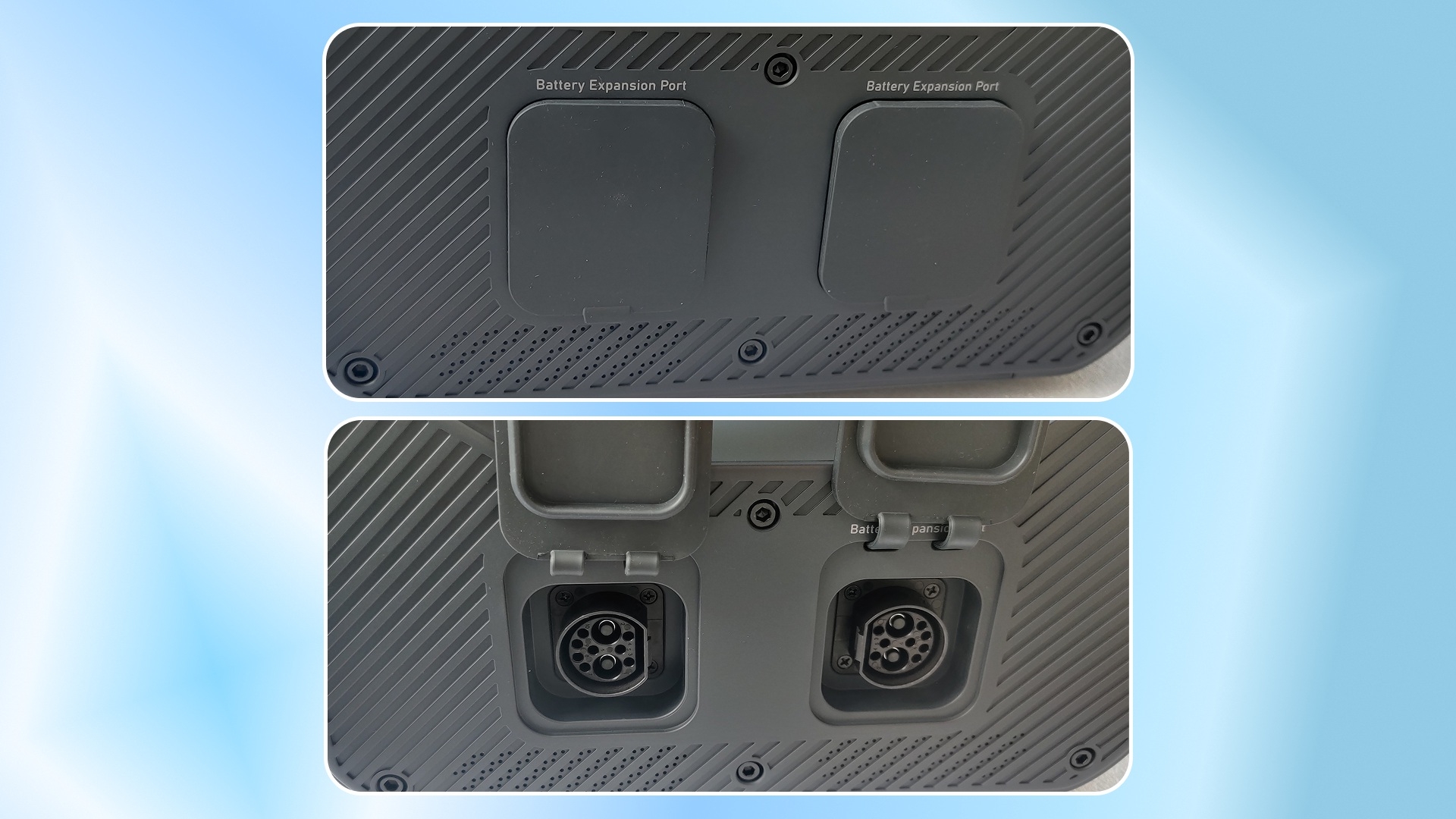 Test Bluetti B300K - Connecteurs flanc droit