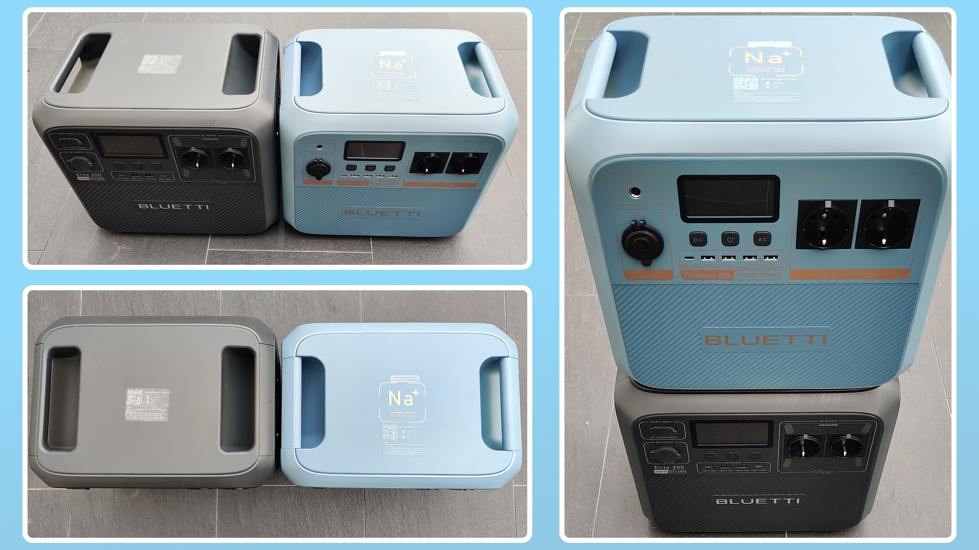 Test Bluetti Pioneer Na - Comparaison dimensions avec Elite 200 V2