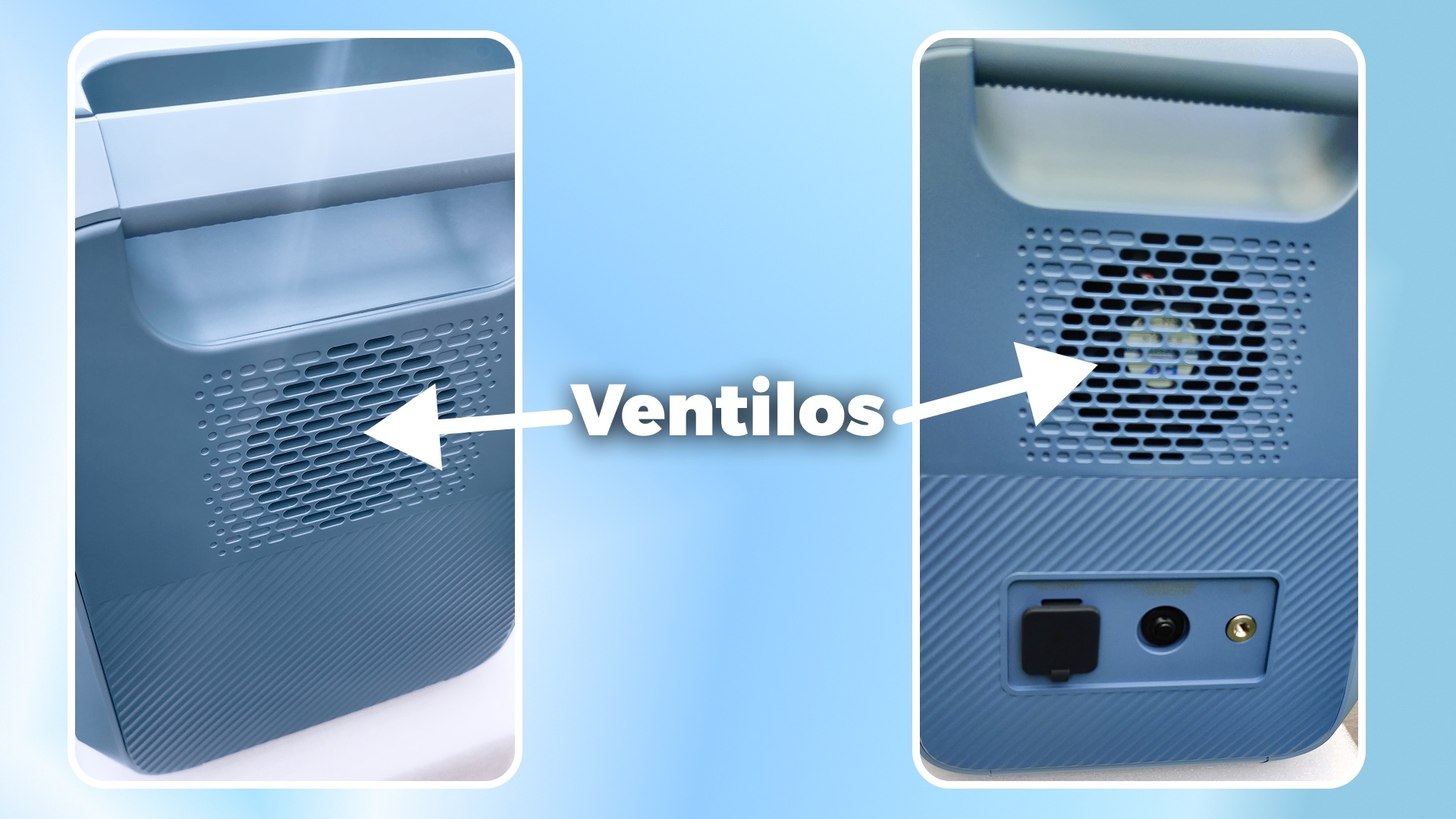 Test Bluetti Pioneer Na - Ventilos gauche et droite