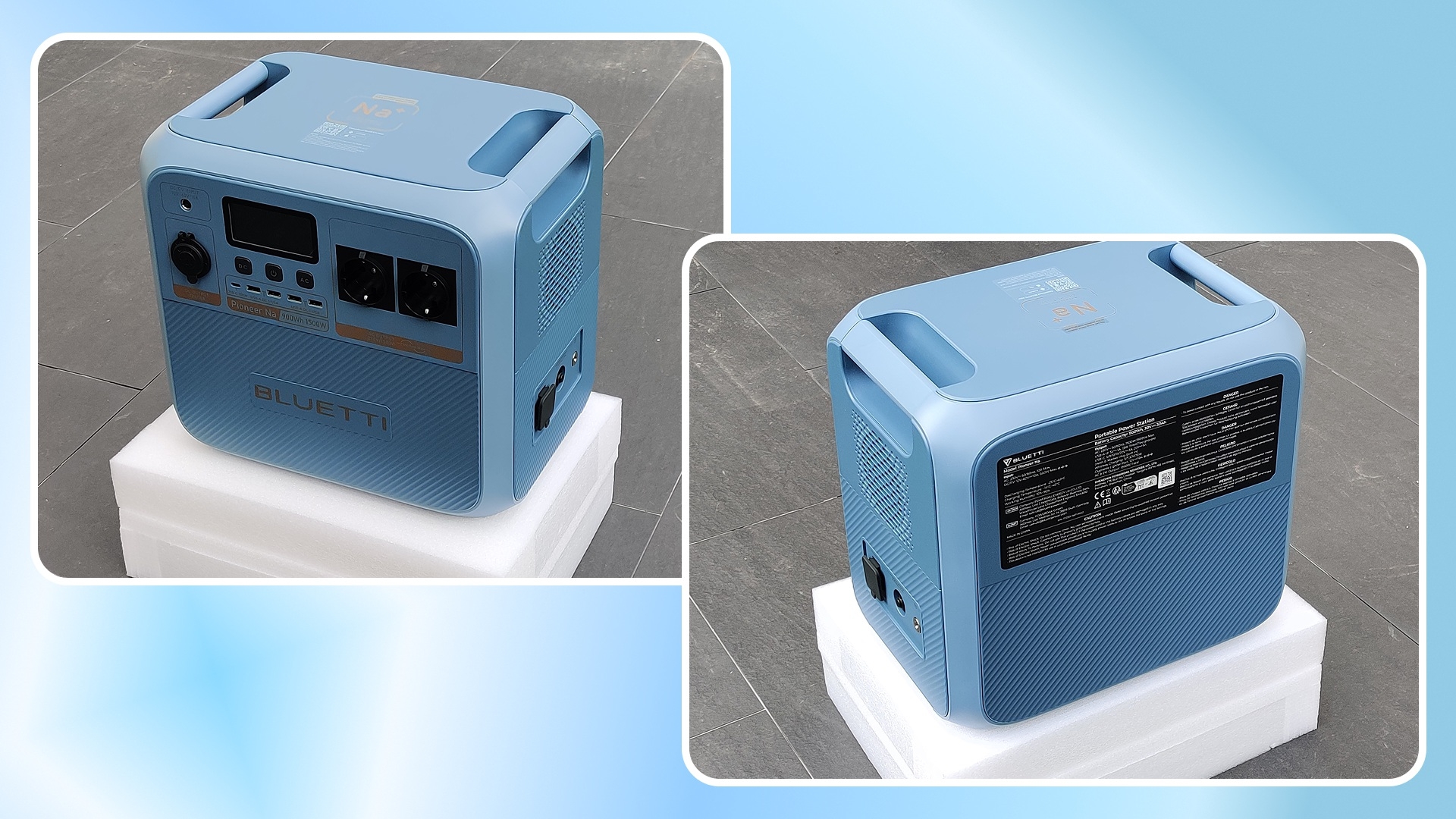 Test Bluetti Pioneer Na - Vue avant et arriÃ¨re