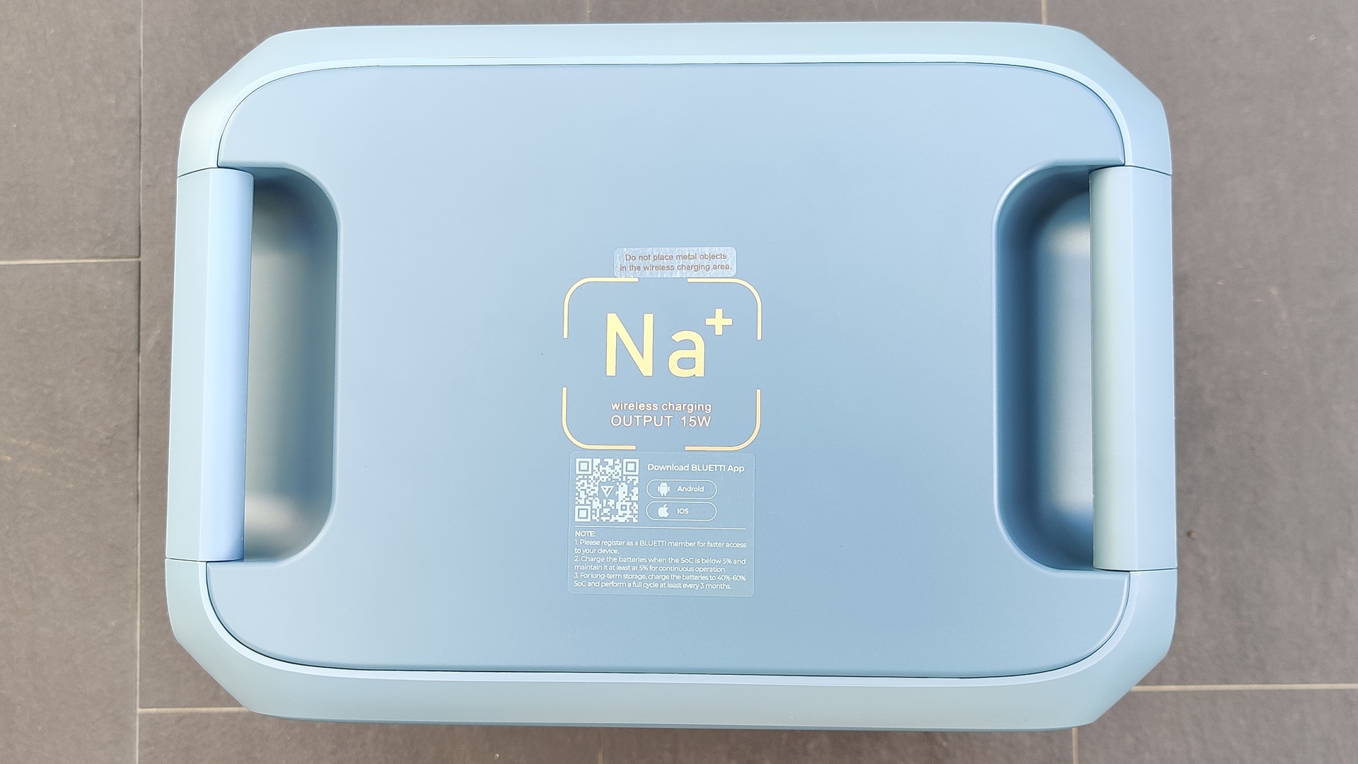 Test Bluetti Pioneer Na - Vue de dessus