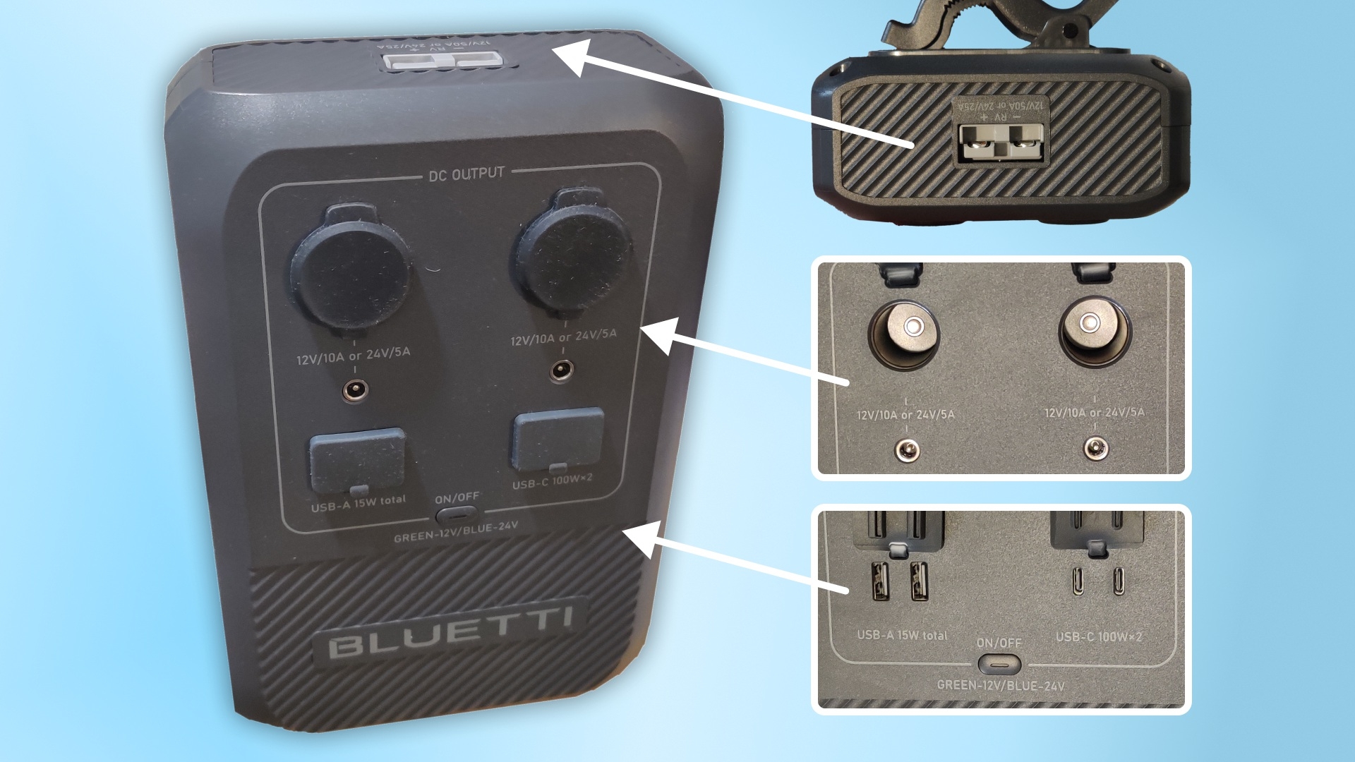 Test DC Hub D1 - Connecteurs