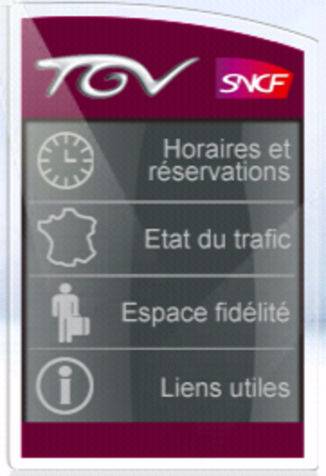 TGV&Moi ; widget SNCF