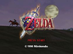 The Legend of Zelda : Ocarina of Time - Ecran titre