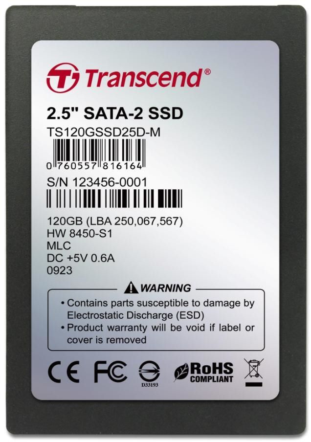 Transcend SSD25D memoire cache