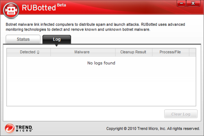 Trend Micro RUBotted screen 1