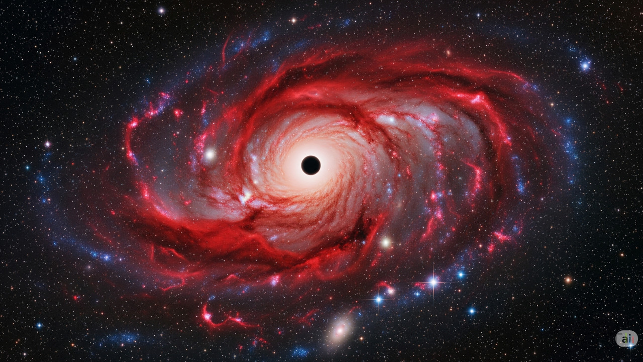 trou-noir-centre-galaxie-couleur-rouge