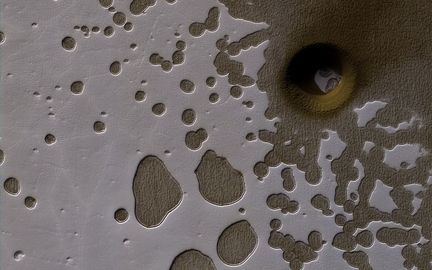 Trou surface Mars