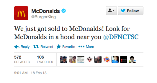 Twitter Burger king McDonald's 1
