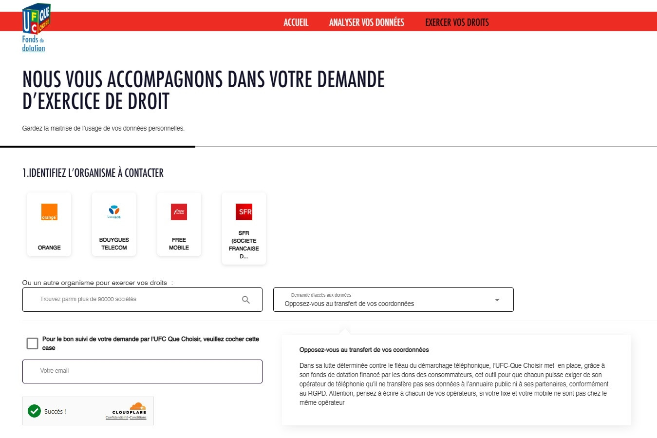 UFC Que Choisir respecte mes datas