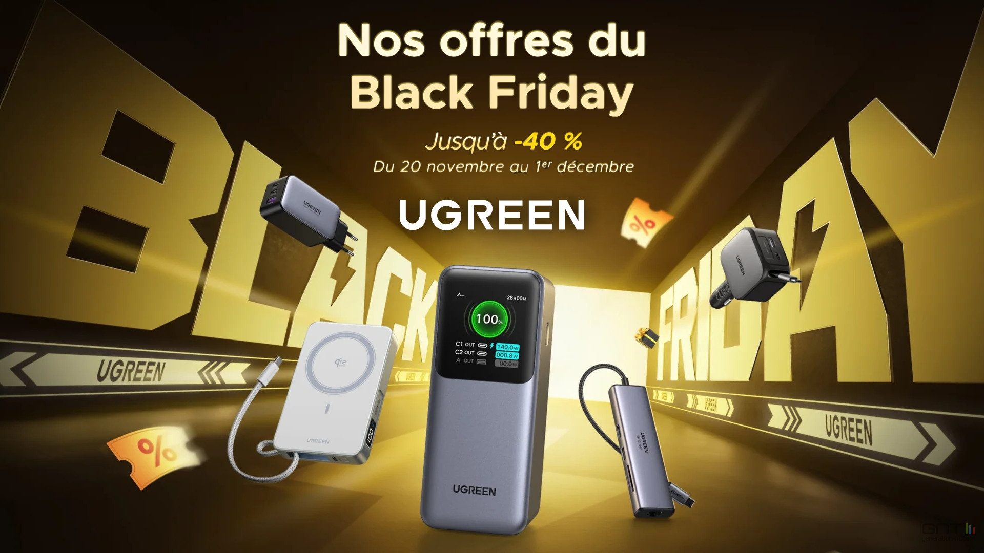 Batterie externe et chargeur : UGREEN casse les prix pour le Black Friday