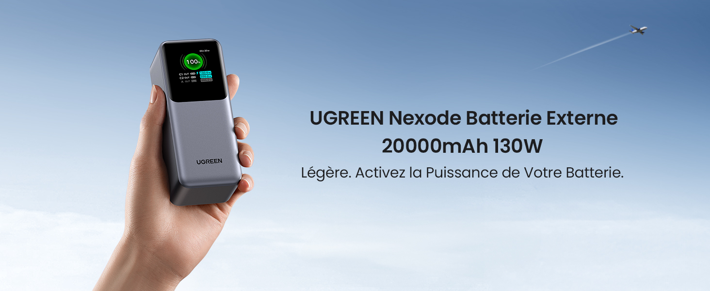 UGREEN Nexode Batterie Externe 20000mAh 130W