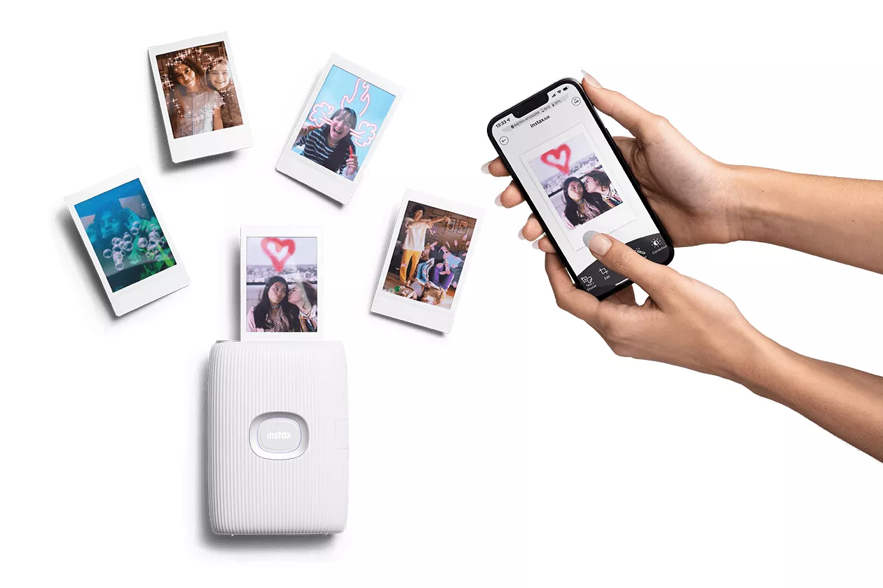 Fujifilm-Imprimante Instax Mini Link, pour smartphone, blanc/rose