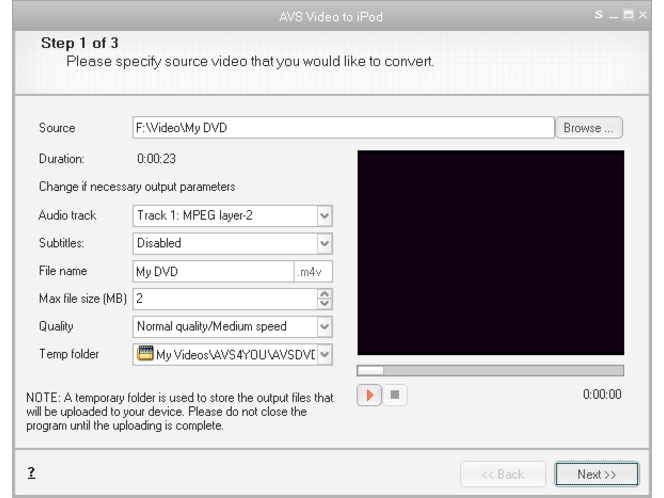 Video to ipod