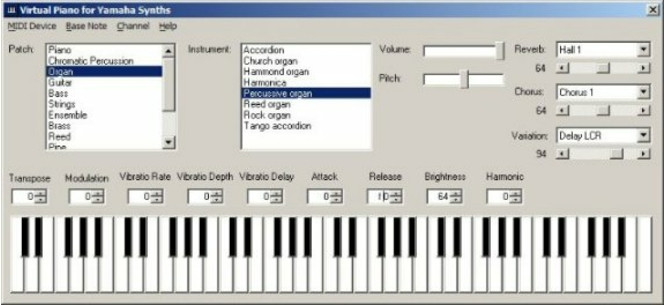 virtual-piano screen