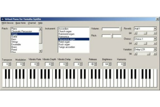 virtual-piano screen