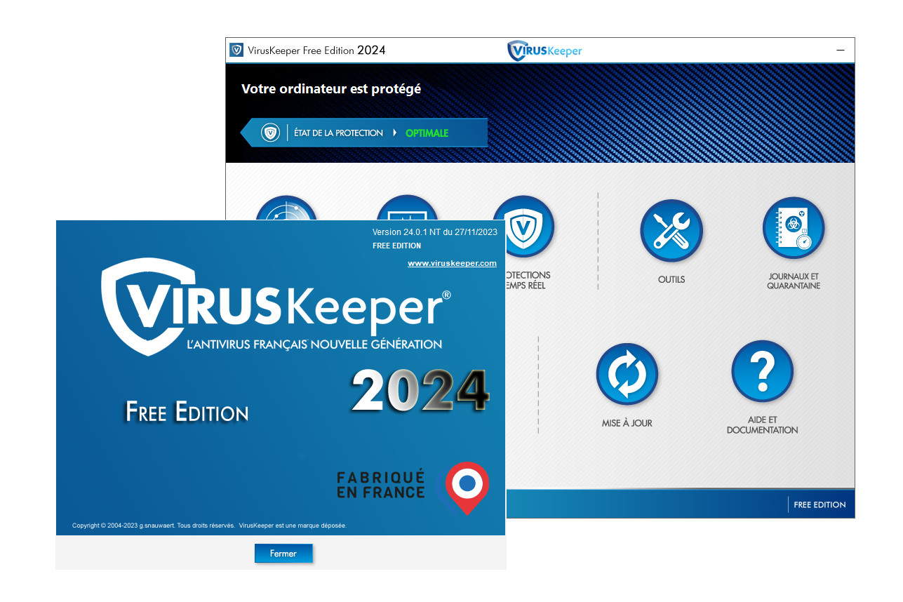 VirusKeeper l'antivirus français en édition 2024 et version gratuite