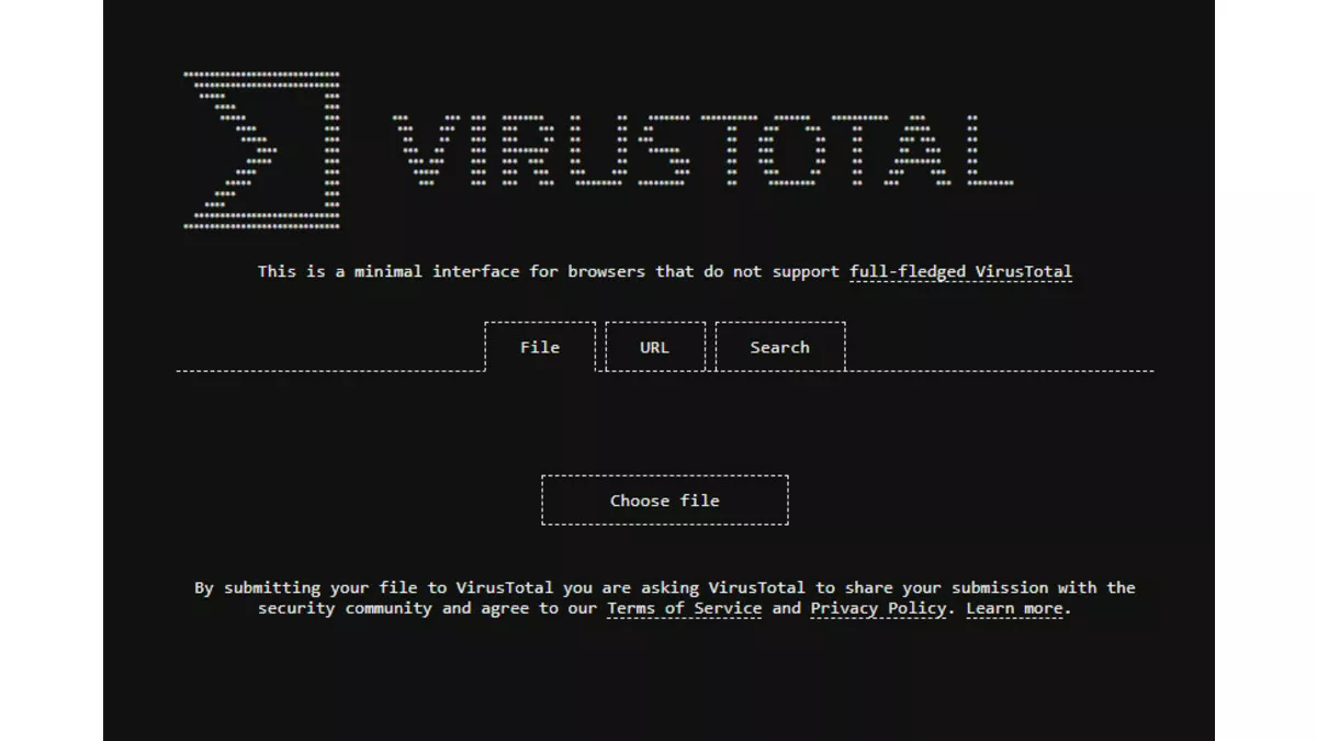 VirusTotal en ASCII