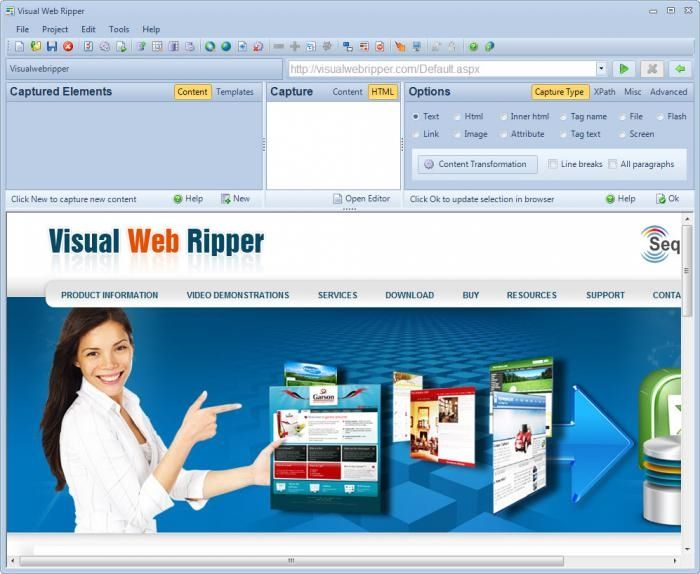 Visual Web Ripper screen1