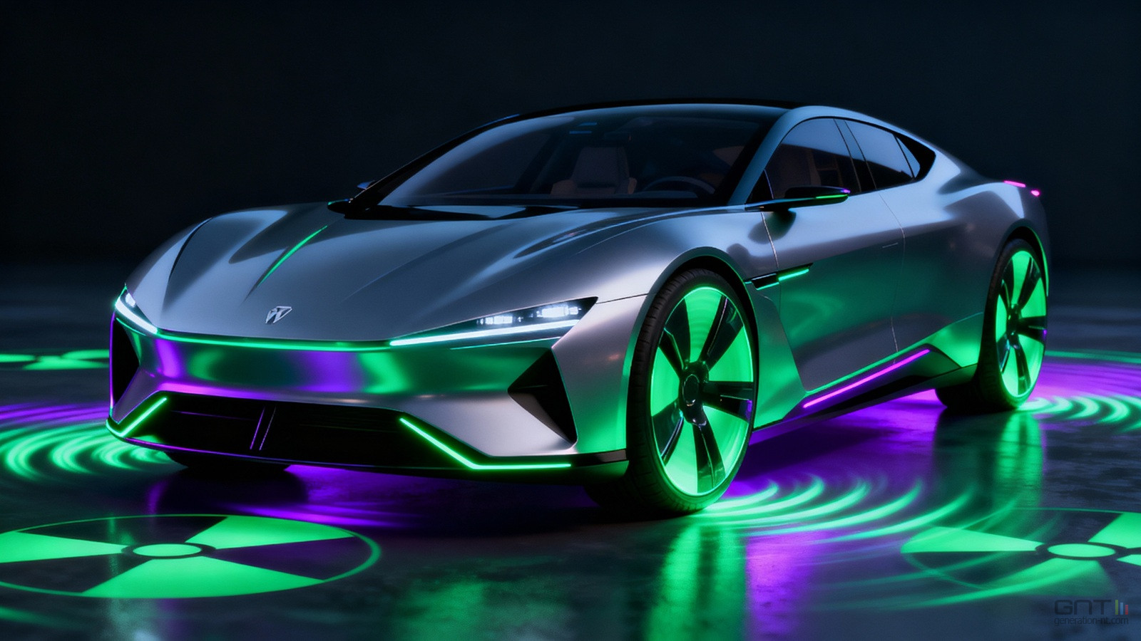 voiture electrique radiations illustration IA