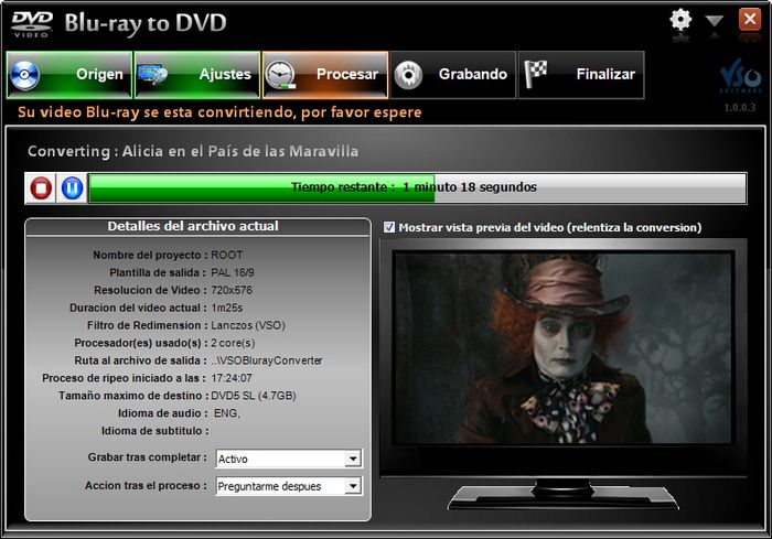 VSO Blu-ray to DVD Converter screen 1
