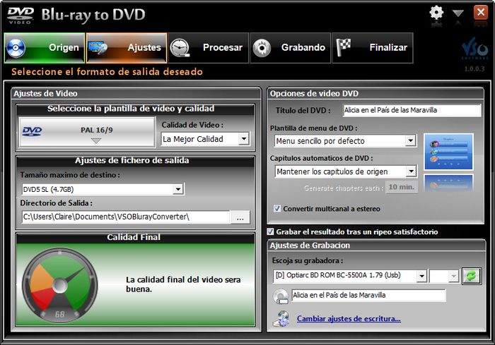 VSO Blu-ray to DVD Converter screen 2