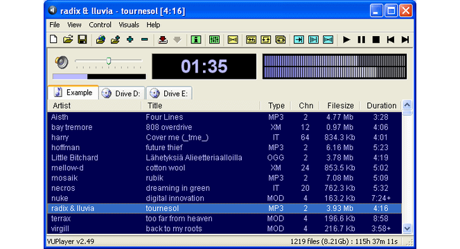 VUPlayer  un lecteur audio gratuit pour Windows