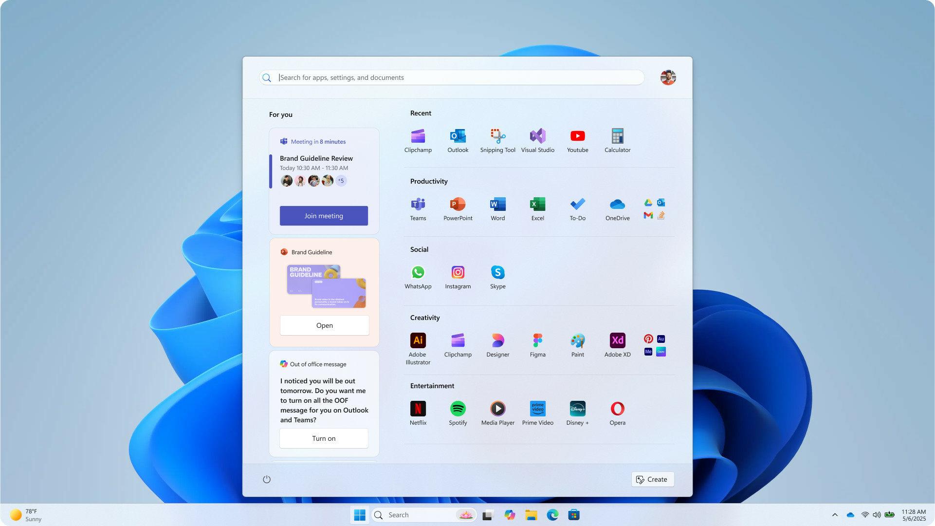 w11-menu-demarrer-concept