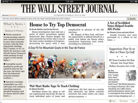 Wall Street Journal iPad