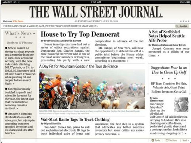 Wall Street Journal iPad
