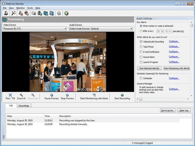 WebCam Monitor screen2