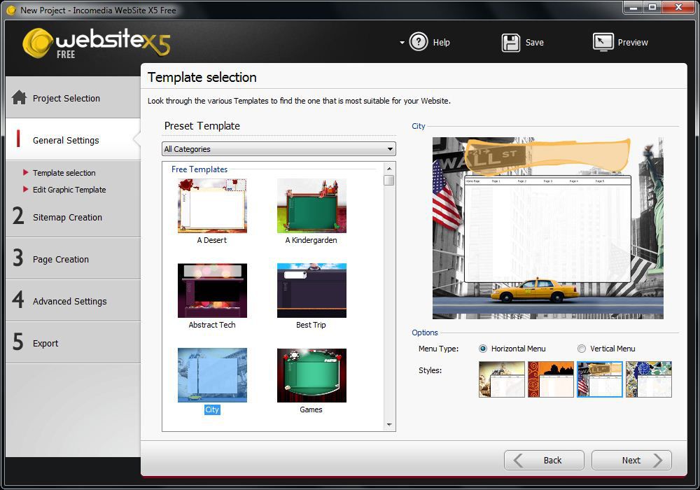 WebSite X5 screen1.