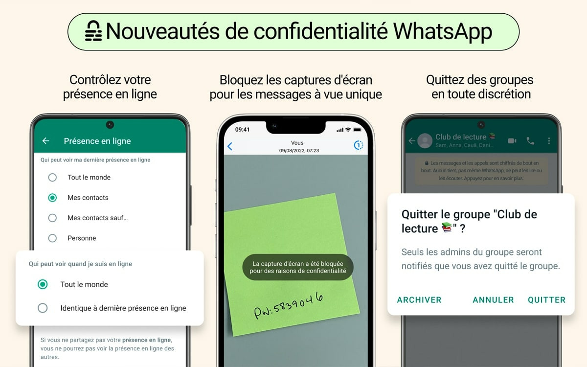 Whatsapp confidentialité