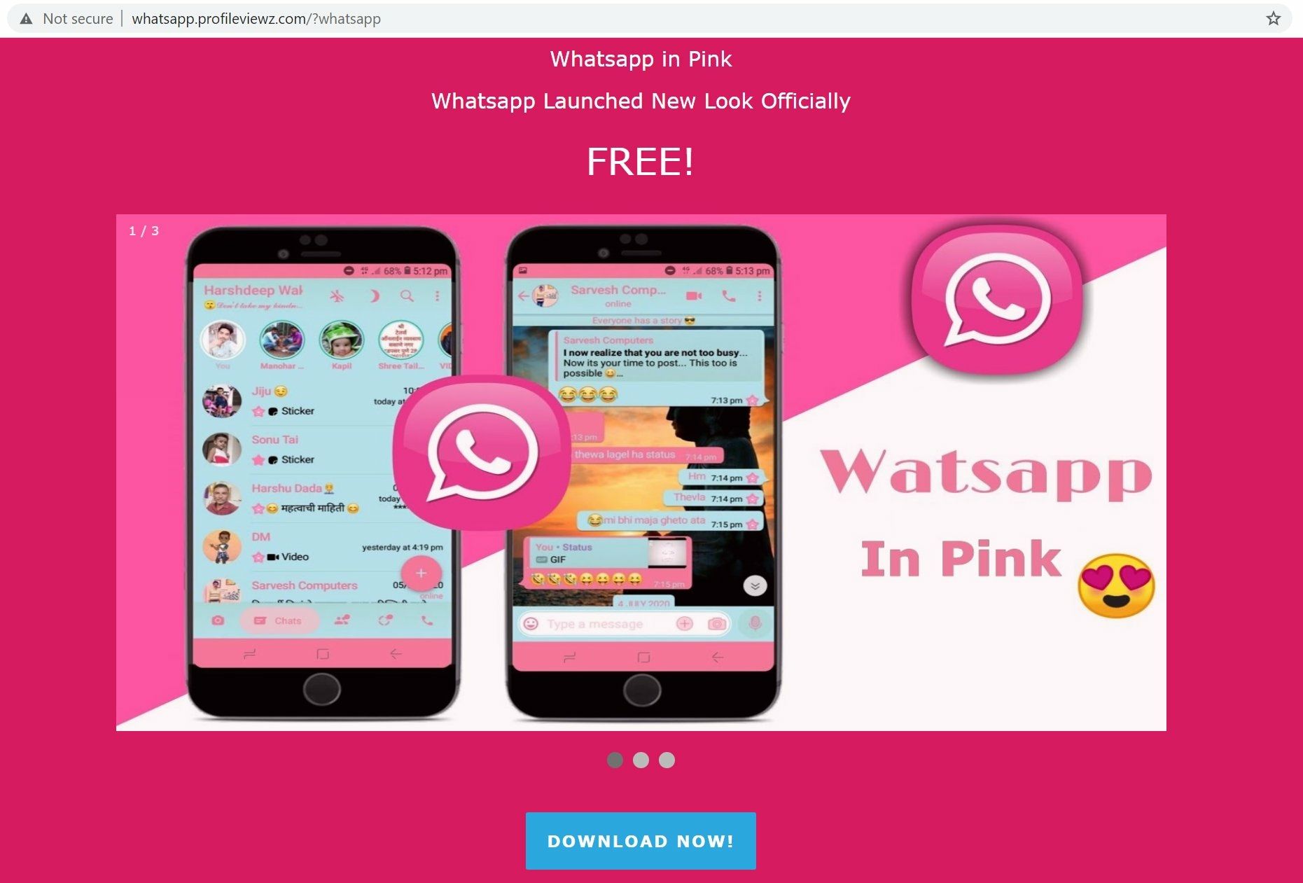 whatsapp Pink