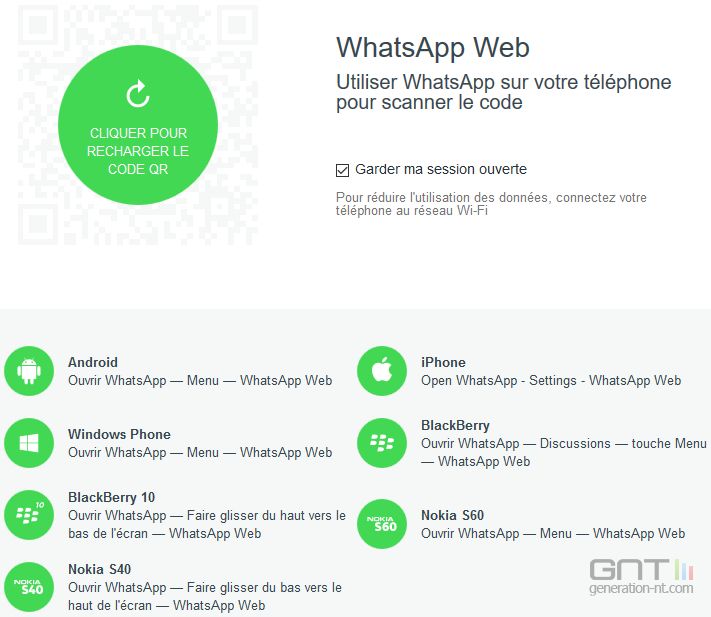 WhatsApp Web fonctionne avec l'iPhone