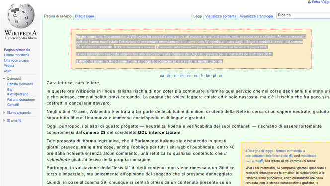 Wikipédia Italie