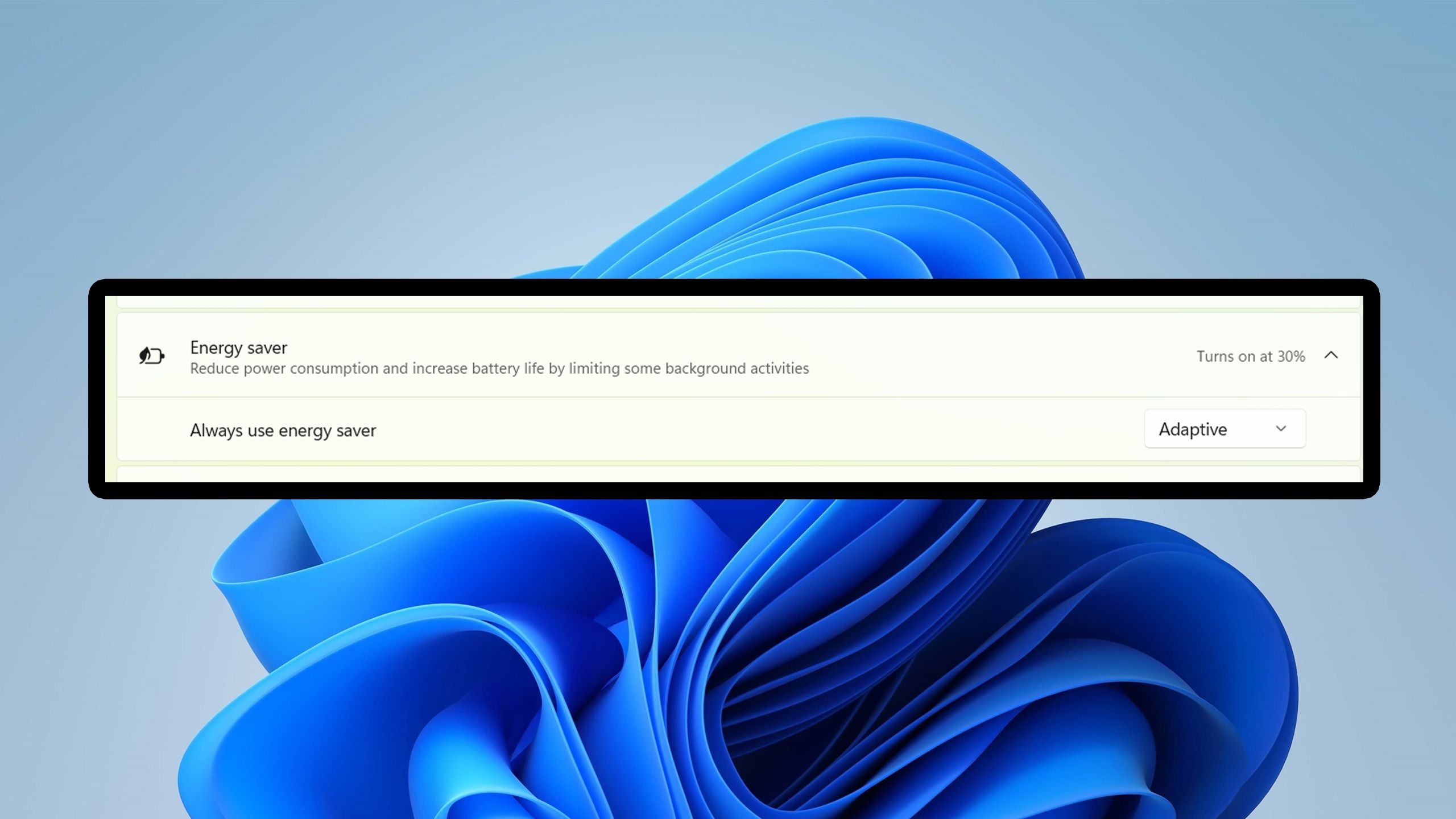 Windows 11 energy saver