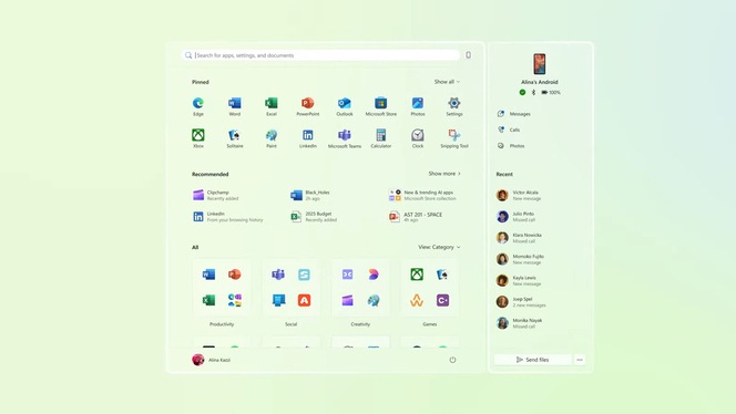 Windows 11 : un nouveau menu Démarrer et plus encore