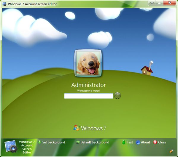 Windows 7 Account Screen Edition screen 2