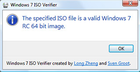 Windows 7 ISO Verifier : tester la validité des copies ISO de Windows 7